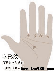 揭密手掌心中的“田”字纹